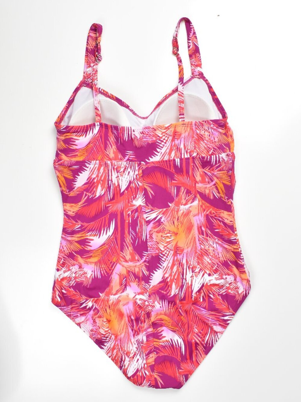 Jantzen Tropical Ruched V-neck One-Piece Swimsuit - 14 - Picture 4 of 8